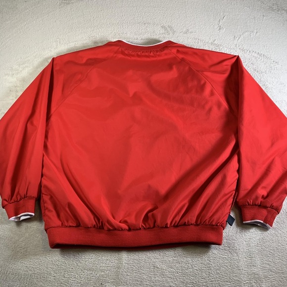 Vintage Krispy Kreme Jacket Mens XL Red V Neck Windbreaker Charles River Apparel - Picture 10 of 10